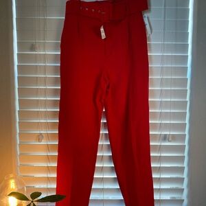 Zara Women's Vibrant Red Trousers